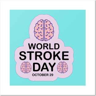 29 October World Stroke Day for Stroke awareness Posters and Art